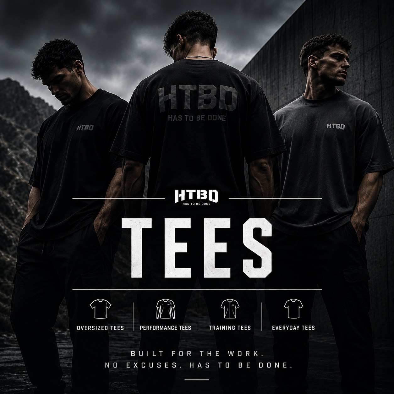 tees, oversized tees, training shirts, performance tees, t-shirts, gym tees, workout shirts, lifestyle apparel, motivational clothing, discipline clothing, self improvement apparel, has to be done, HTBD
